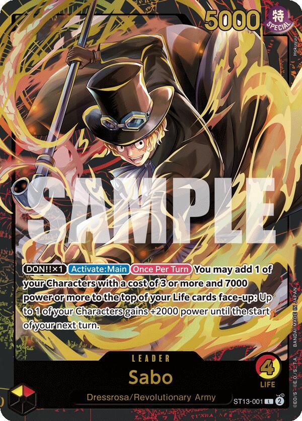 Sabo (PCC Leader) ST13-001 (One Piece Promotion Cards)  - Foil | Good Games Morley