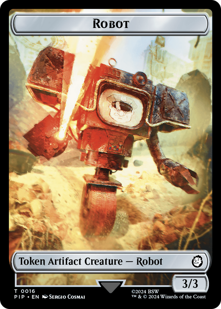 Robot // Treasure (019) Double-Sided Token [Fallout Tokens] | Good Games Morley