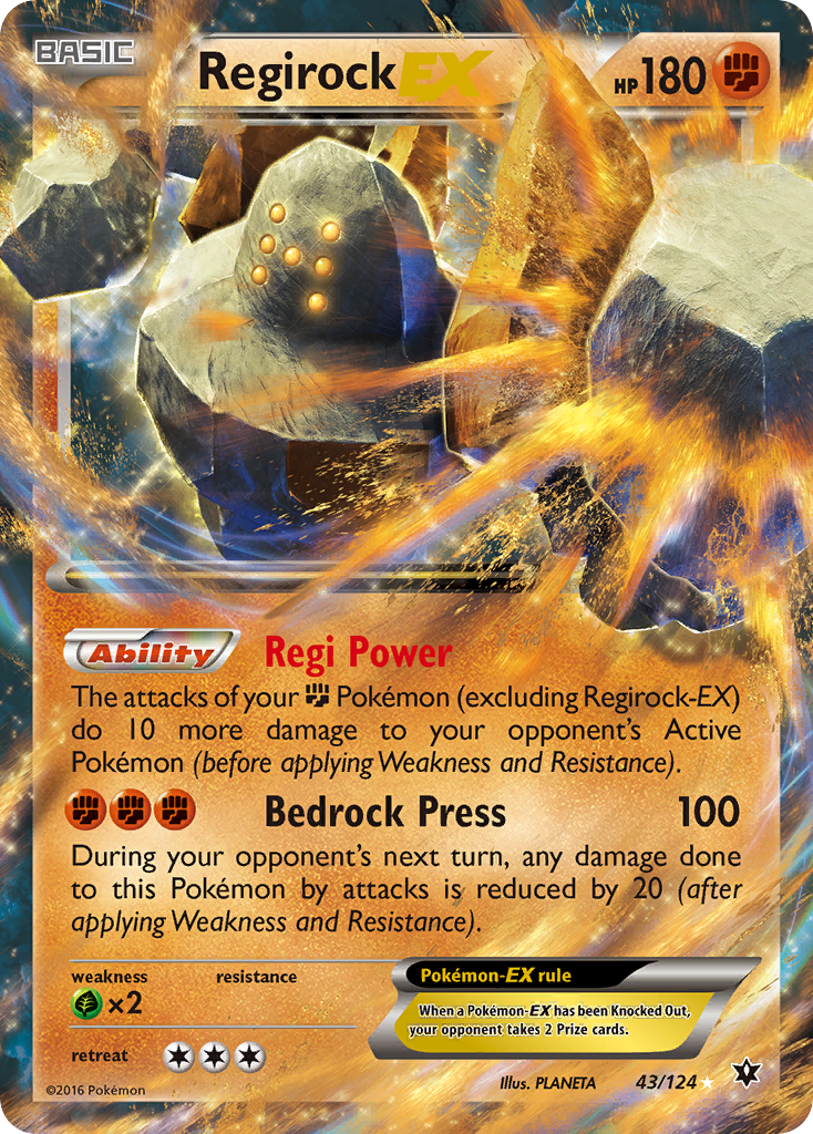 Regirock EX (43/124) [XY: Fates Collide] | Good Games Morley