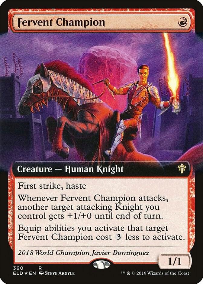Fervent Champion 360/269 (Throne of Eldraine)  - Extended Art Foil | Good Games Morley