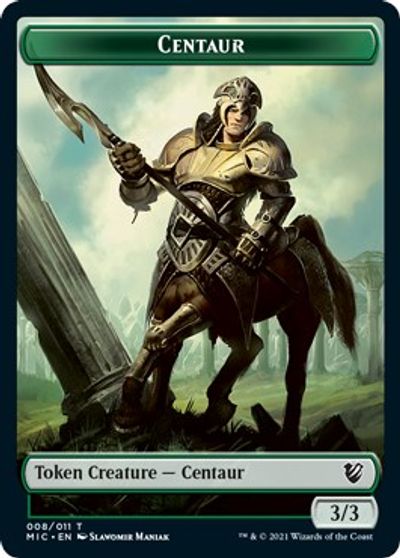 Centaur // Wolf Double-Sided Token [Innistrad: Midnight Hunt Commander Tokens] | Good Games Morley