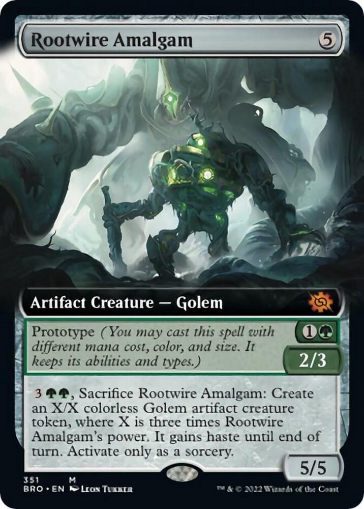 Rootwire Amalgam Extended Art 351/287 (The Brothers' War)  - Foil | Good Games Morley