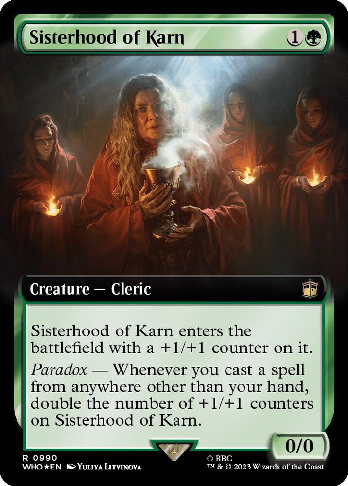 Sisterhood of Karn 990/331 (Universes Beyond: Doctor Who)  - Extended Art Surge Foil | Good Games Morley