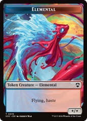 Elemental (0019) // Copy Double-Sided Token [Secrets of Strixhaven Commander Tokens] | Good Games Morley