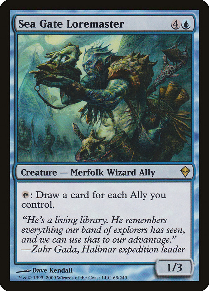 Sea Gate Loremaster 63 (Zendikar)  - Foil | Good Games Morley