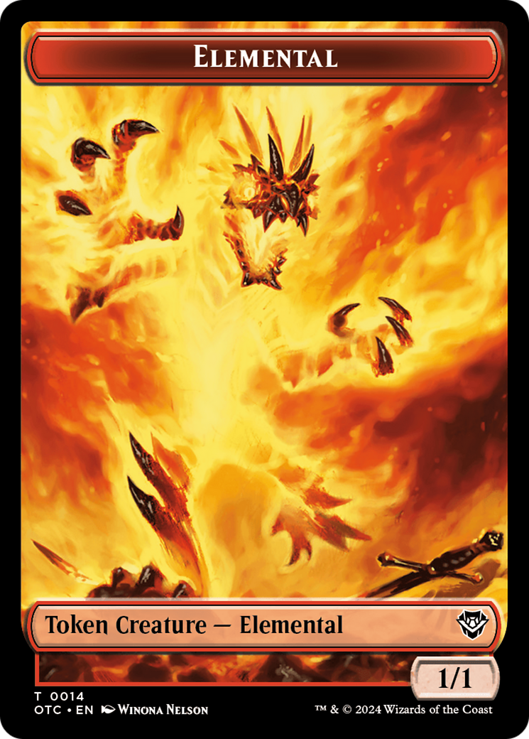 Bird Illusion // Elemental (0014) Double-Sided Token [Outlaws of Thunder Junction Commander Tokens] | Good Games Morley