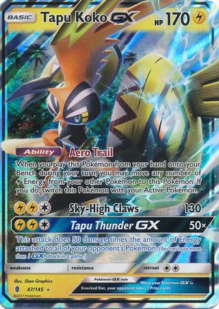 Tapu Koko GX (47/145) (Jumbo Card) [Sun & Moon: Guardians Rising] | Good Games Morley