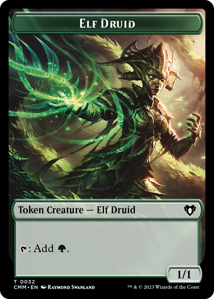 Elf Druid Token [Commander Masters Tokens] | Good Games Morley
