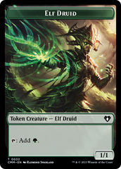 Elemental (0024) // Elf Druid Double-Sided Token [Commander Masters Tokens] | Good Games Morley