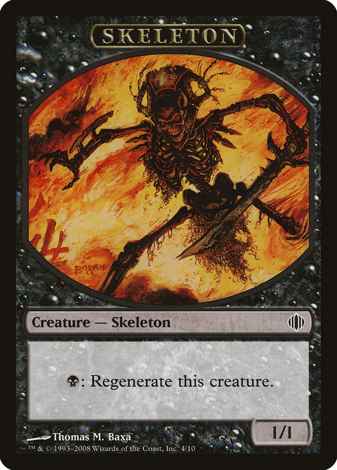 Skeleton Token [Shards of Alara Tokens] | Good Games Morley