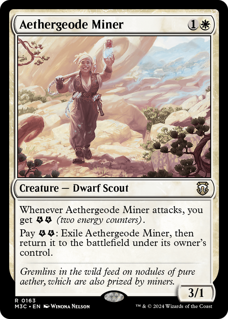 Aethergeode Miner (Ripple Foil) [Modern Horizons 3 Commander] | Good Games Morley