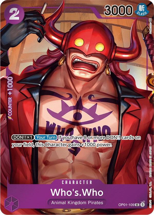 Who's.Who (Box Topper) OP01-109 (Romance Dawn)  - Foil | Good Games Morley
