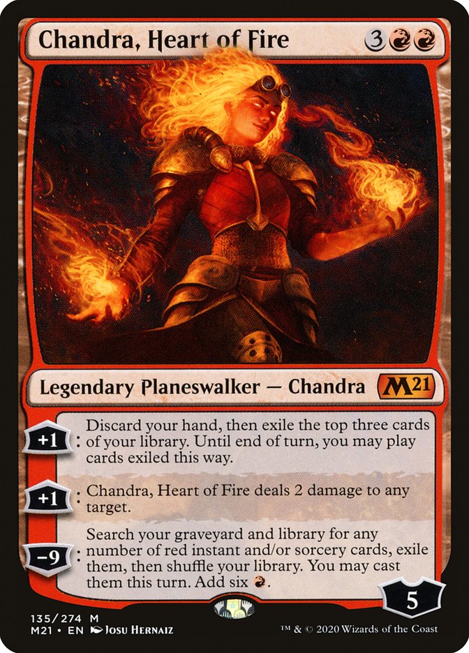 Chandra, Heart of Fire 135 (Core Set 2021)  - Foil | Good Games Morley