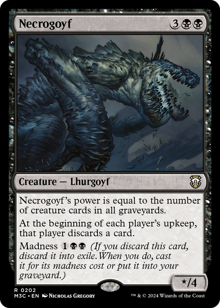 Necrogoyf (Ripple Foil) [Modern Horizons 3 Commander] | Good Games Morley