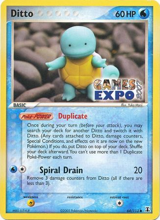 Ditto (64/113) (Games Expo Exclusive) [EX: Delta Species] | Good Games Morley