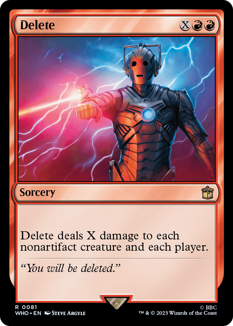 Delete [Doctor Who] | Good Games Morley