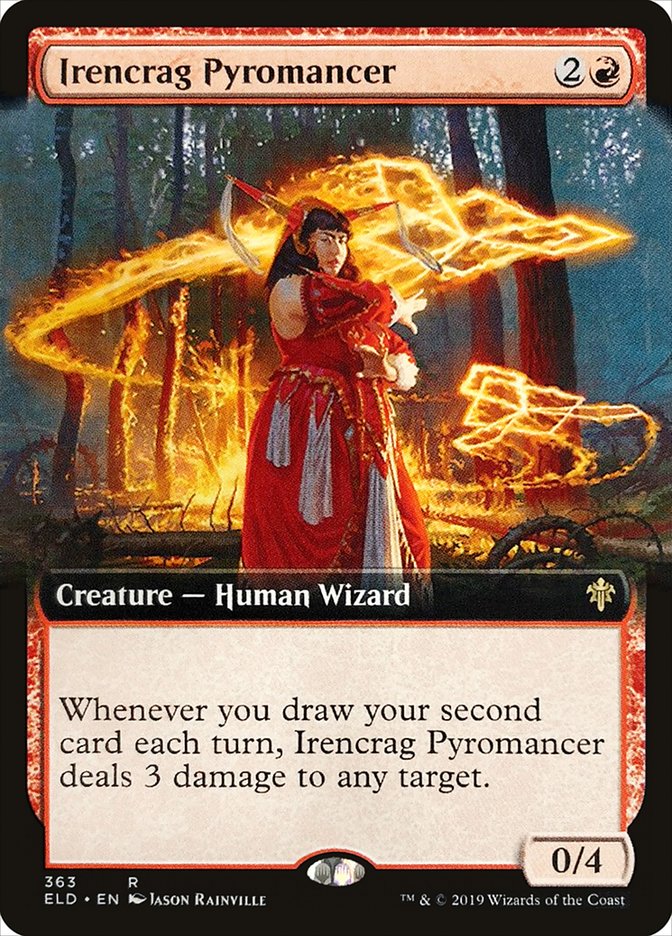 Irencrag Pyromancer (Extended Art) [Throne of Eldraine] | Good Games Morley