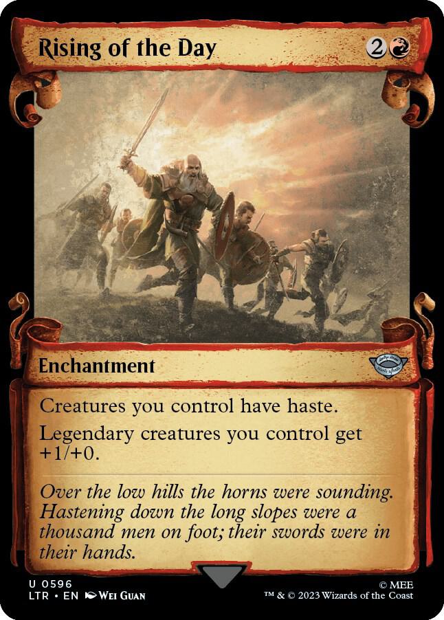 Rising of the Day 596 (Universes Beyond: The Lord of the Rings: Tales of Middle-earth)  - Showcase Scroll | Good Games Morley