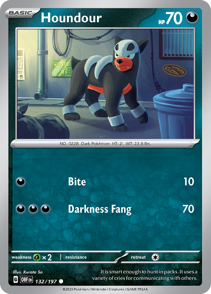 Houndour (132/197) [Scarlet & Violet: Obsidian Flames] | Good Games Morley
