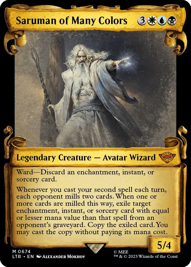 Saruman of Many Colors 674 (Universes Beyond: The Lord of the Rings: Tales of Middle-earth)  - Showcase Scroll | Good Games Morley