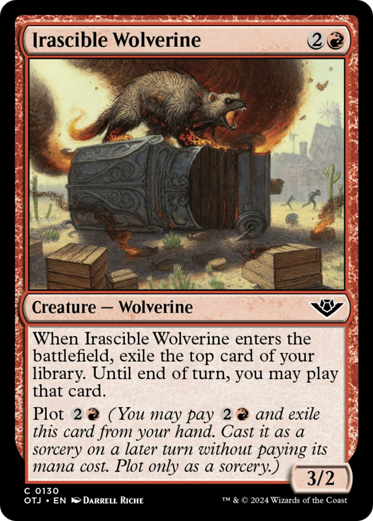 Irascible Wolverine [Outlaws of Thunder Junction] | Good Games Morley