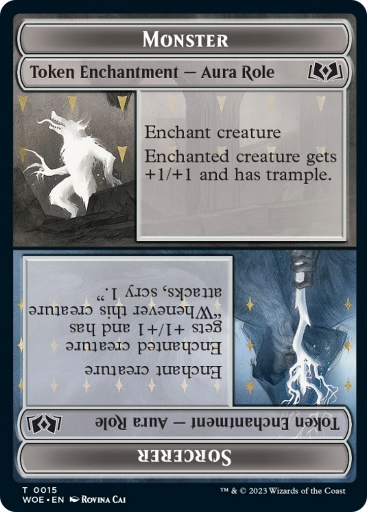 Monster Role // Sorcerer Role Token [Wilds of Eldraine Tokens] | Good Games Morley