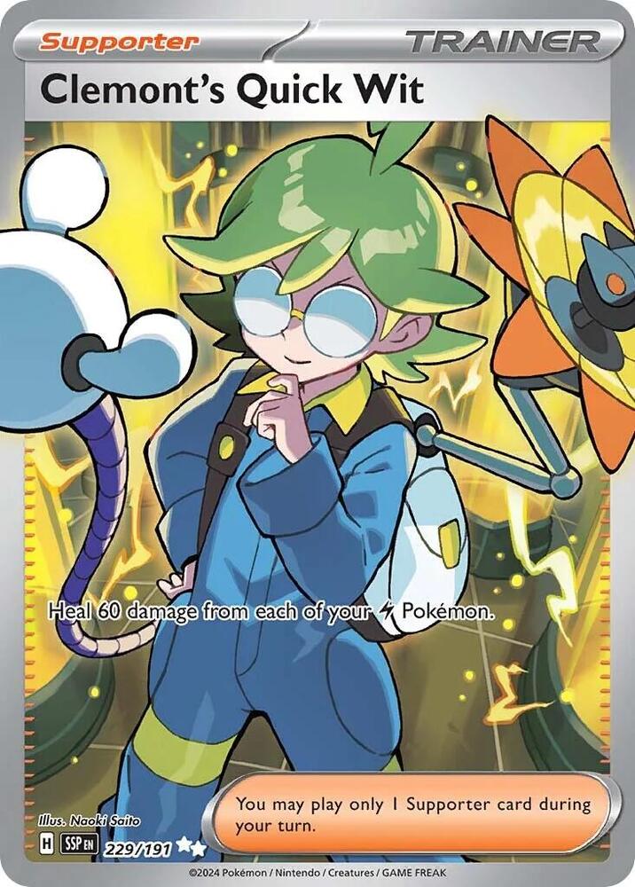 Clemont's Quick Wit 229/191 (SV08: Surging Sparks)  - Holofoil | Good Games Morley