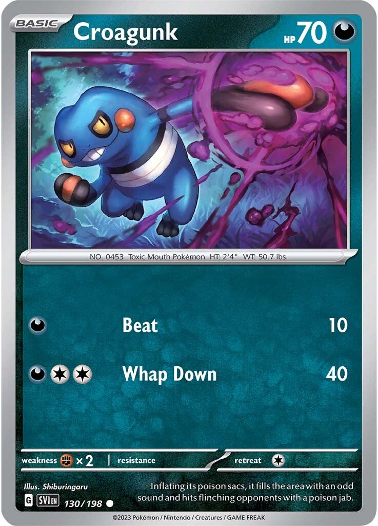 Croagunk (130/198) [Scarlet & Violet: Base Set] | Good Games Morley