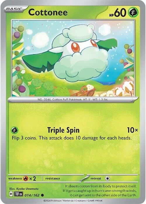 Cottonee 014/162 (SV05: Temporal Forces)  - Reverse Holofoil | Good Games Morley