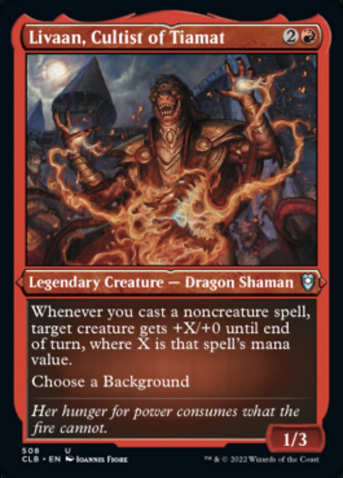 Livaan, Cultist of Tiamat (Foil Etched) [Commander Legends: Battle for Baldur's Gate] | Good Games Morley