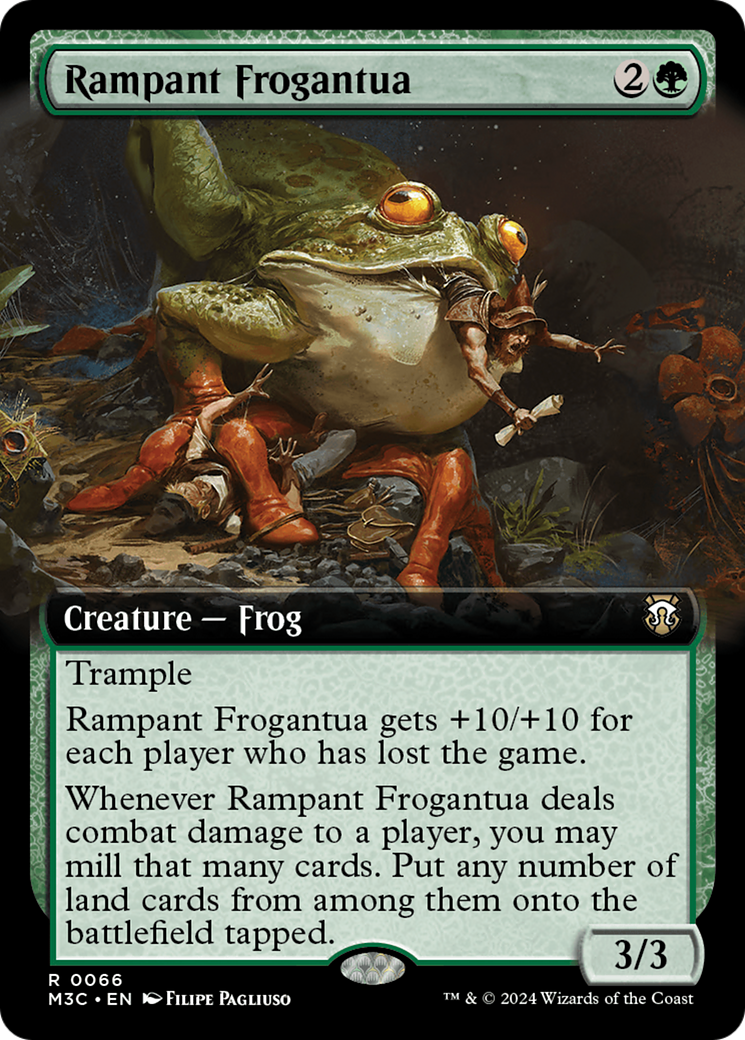 Rampant Frogantua (Extended Art) (Ripple Foil) [Modern Horizons 3 Commander] | Good Games Morley