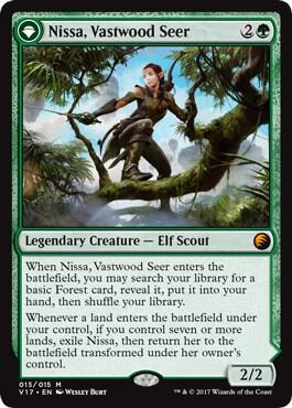 Nissa, Vastwood Seer // Nissa, Sage Animist 15 (From the Vault: Transform)  - Foil | Good Games Morley
