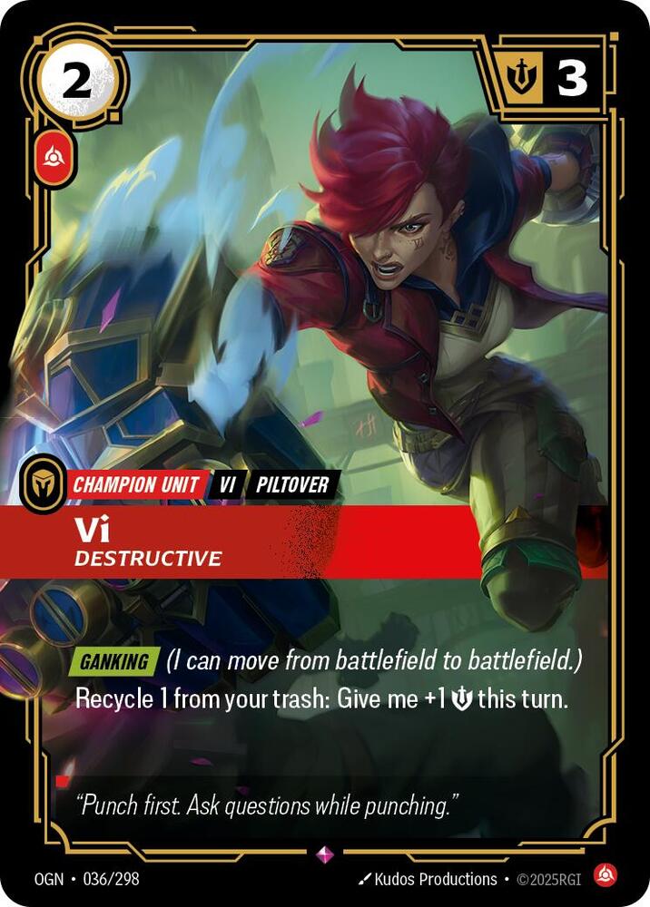 Vi - Destructive 036/298 (Origins)  - Foil | Good Games Morley