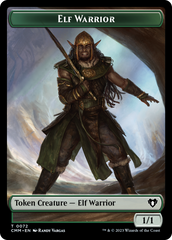 Elf Warrior // Cleric Double-Sided Token [Commander Masters Tokens] | Good Games Morley