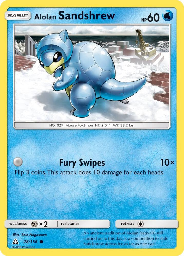 Alolan Sandshrew 28/156 (SM - Ultra Prism)  | Good Games Morley