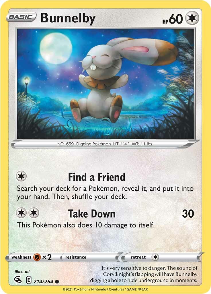 Bunnelby (214/264) [Sword & Shield: Fusion Strike] | Good Games Morley