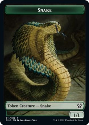 Snake // Hydra Double-Sided Token [Dominaria United Commander Tokens] | Good Games Morley
