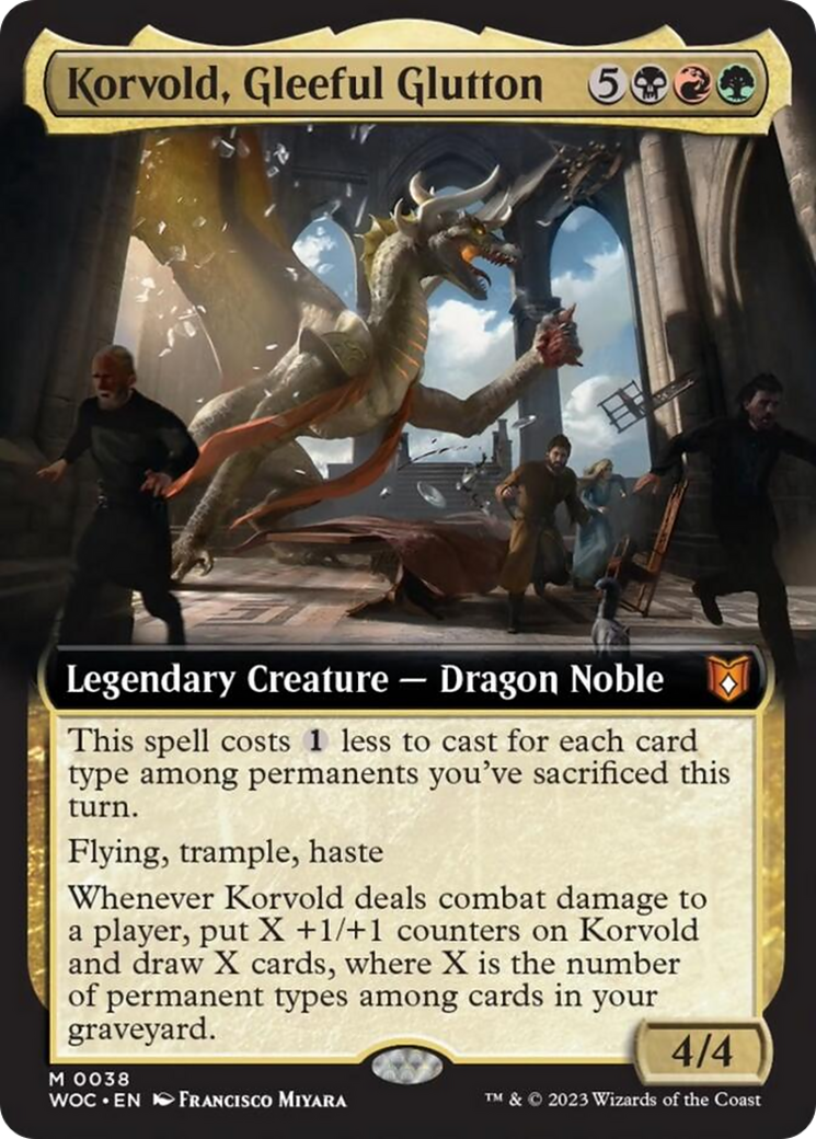 Korvold, Gleeful Glutton (Extended Art) [Wilds of Eldraine Commander] | Good Games Morley