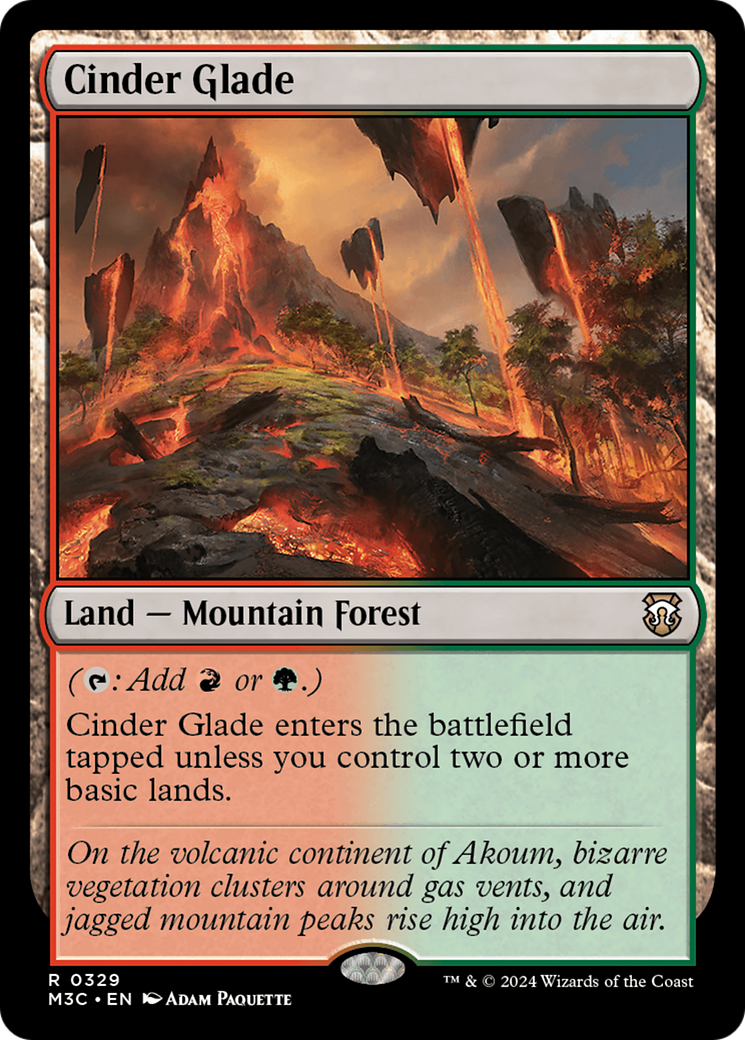 Cinder Glade (Ripple Foil) [Modern Horizons 3 Commander] | Good Games Morley