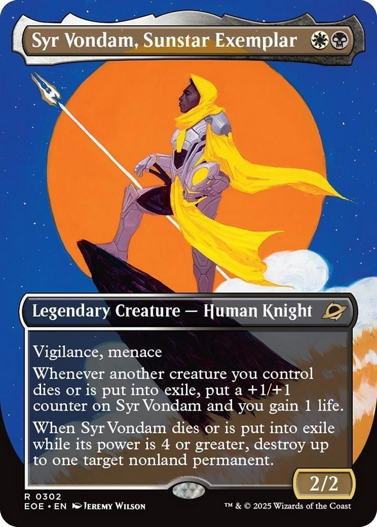 Syr Vondam, Sunstar Exemplar (Borderless) [Edge of Eternities] | Good Games Morley