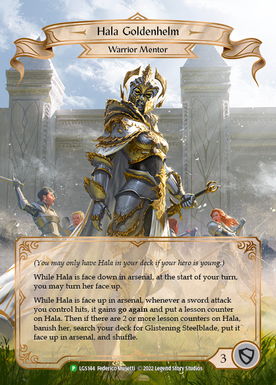 Hala Goldenhelm [LGS144] (Promo)  Rainbow Foil | Good Games Morley