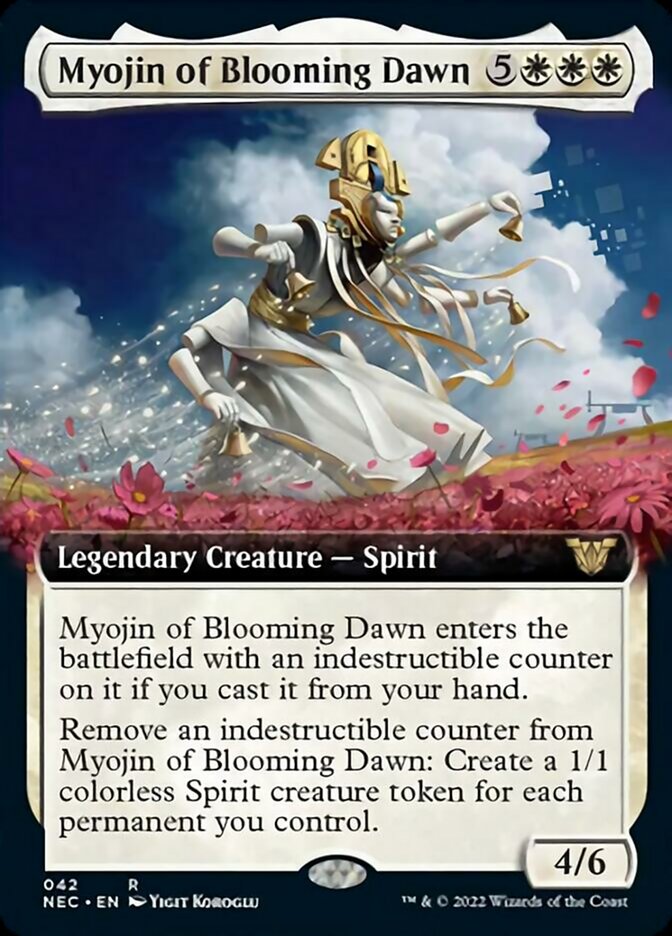 Myojin of Blooming Dawn (Extended Art) [Kamigawa: Neon Dynasty Commander] | Good Games Morley