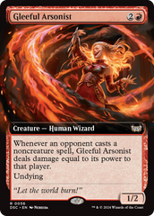 Gleeful Arsonist (Extended Art) [Duskmourn: House of Horror Commander] | Good Games Morley