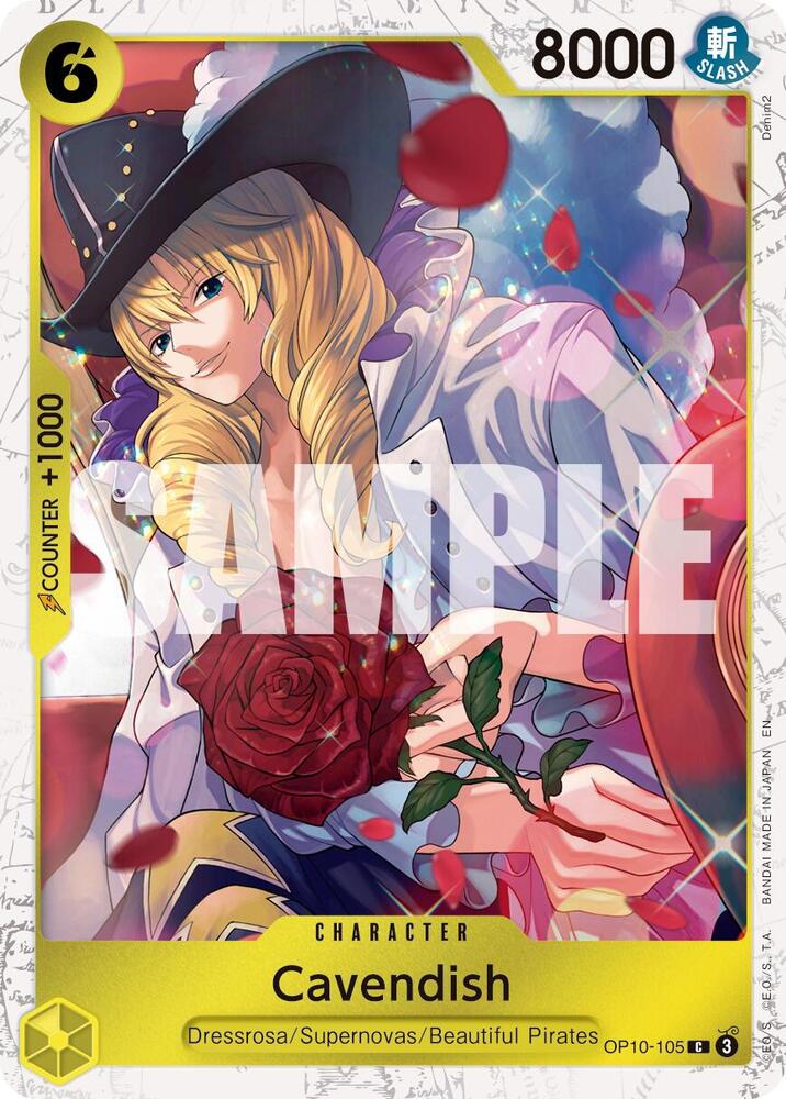 Cavendish OP10-105 (Premium Booster -The Best- Vol. 2)  - Pirate Foil | Good Games Morley