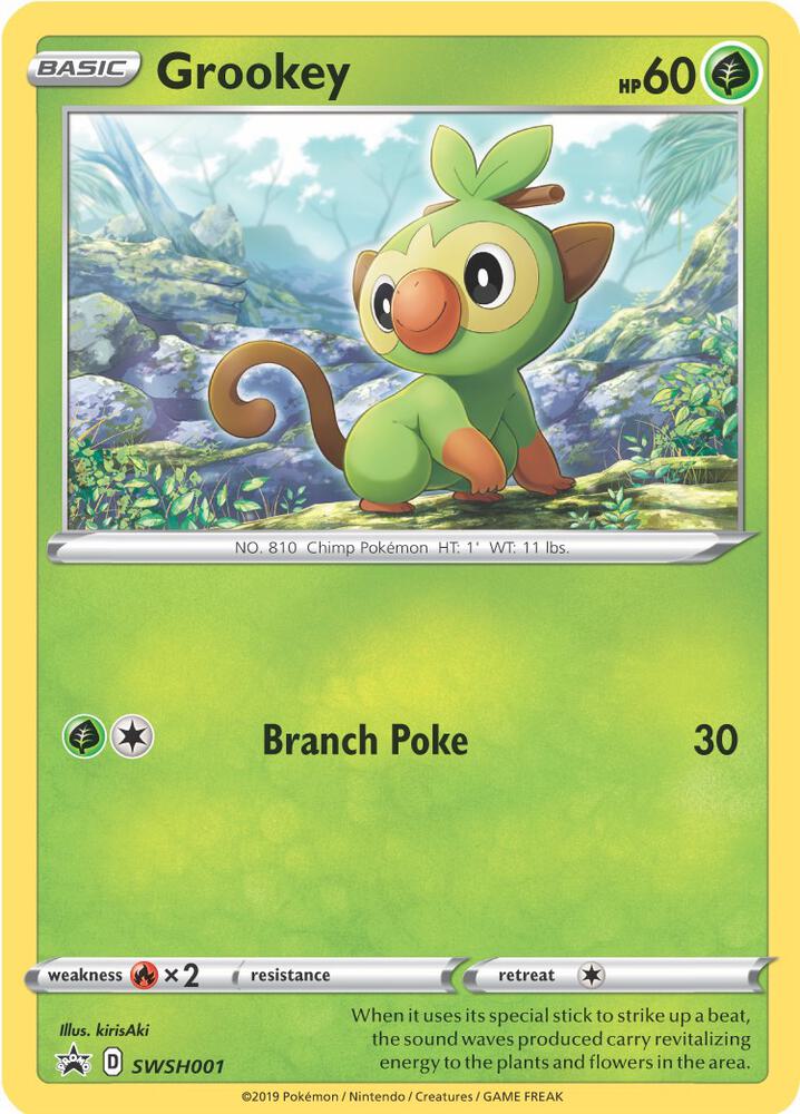 Grookey SWSH001 (SWSH: Sword & Shield Promo Cards)  - Holofoil | Good Games Morley