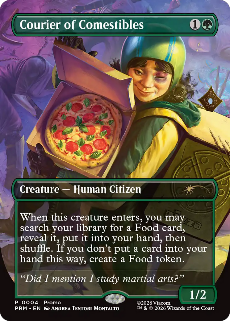 Courier of Comestibles (Borderless) [Wizards Play Network 2026] | Good Games Morley
