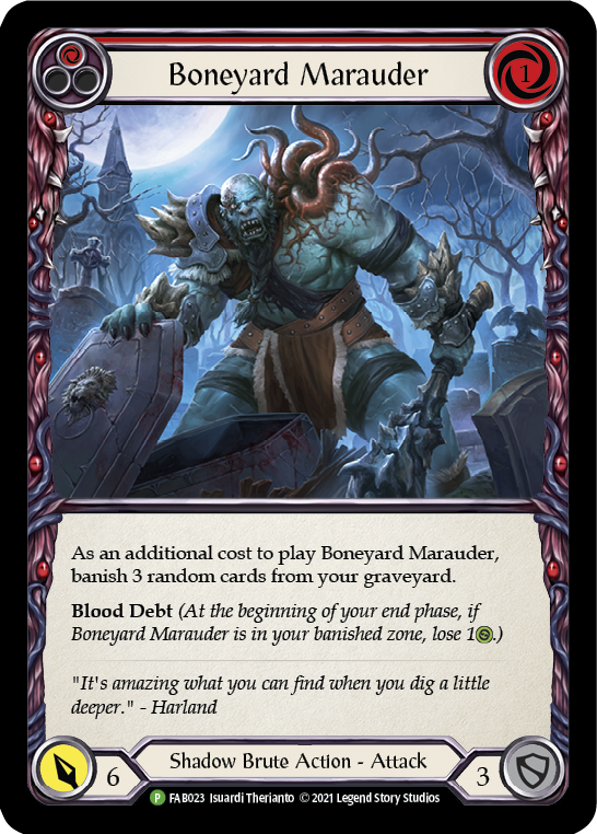 Boneyard Marauder (Red) [FAB023] (Promo)  Rainbow Foil | Good Games Morley