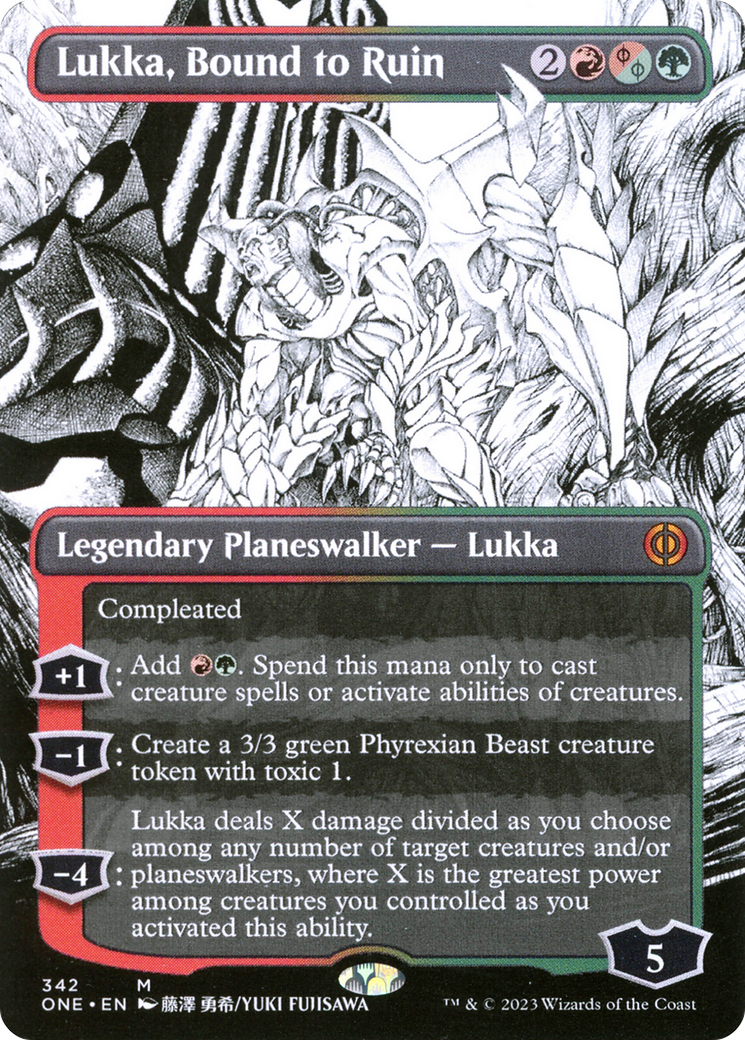 Lukka, Bound to Ruin (Borderless Manga) [Phyrexia: All Will Be One] | Good Games Morley