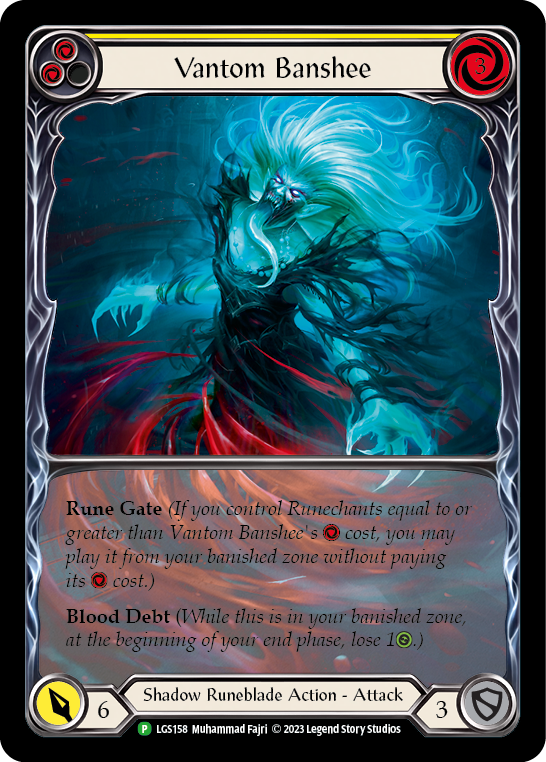 Vantom Banshee (Yellow) (Extended Art) [LGS158] (Promo)  Rainbow Foil | Good Games Morley