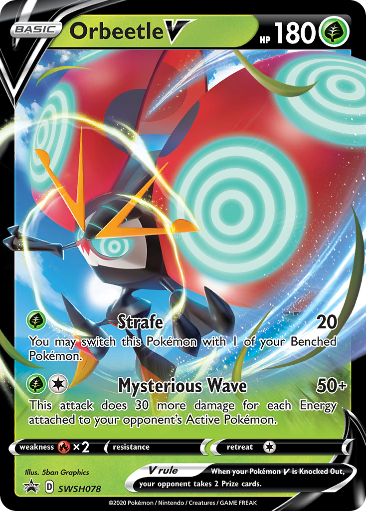 Orbeetle V (SWSH078) (Jumbo Card) [Sword & Shield: Black Star Promos] | Good Games Morley